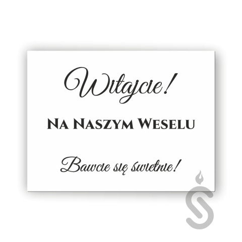 Hurt - Witajcie na naszym weselu - Bawcie się świetnie! - Tablica weselna