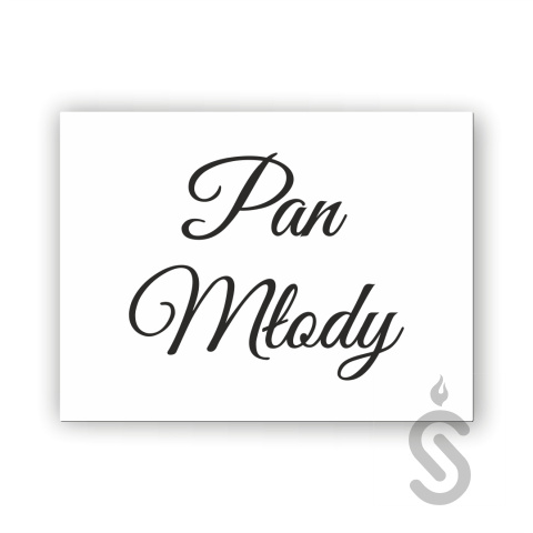 Pan Młody - Tablica weselna