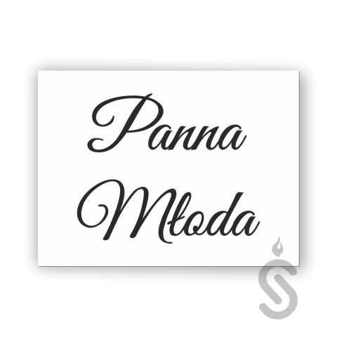 Panna Młoda - Tablica weselna