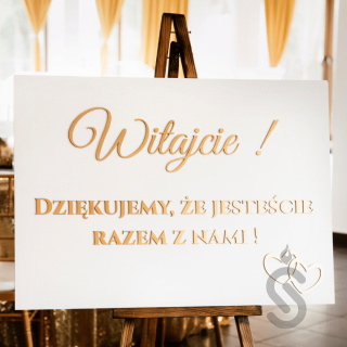 Witajcie Dziękujemy, że jesteście razem z nami - Tablica powitalna