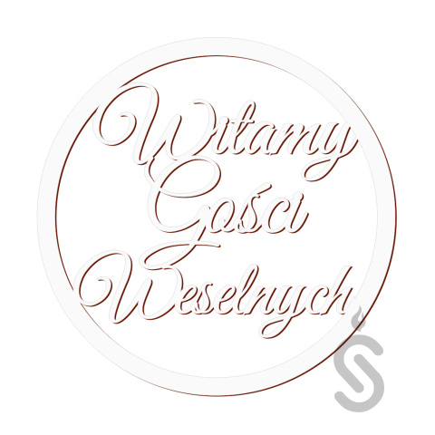 Witamy Gości Weselnych - Dekoracyjna obręcz ślubna / weselna