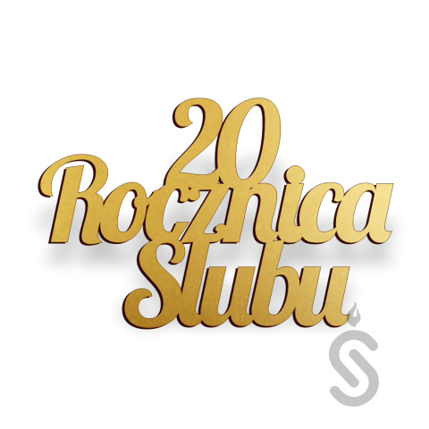 20 Rocznica Ślubu - Napis Dekoracyjny