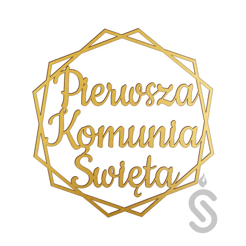 Pierwsza Komunia Święta Hexagon - obręcz dekoracyjna