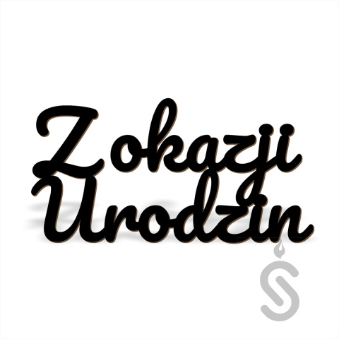 Z okazji urodzin v1 - Napis Dekoracyjny