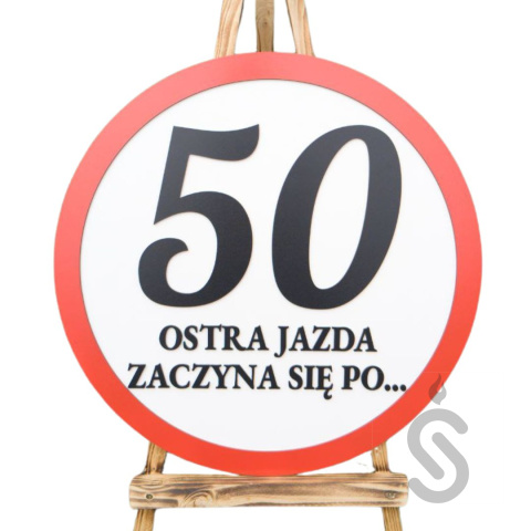 Tablica Powitalna Urodzinowa “Ostra Jazda zaczyna się po 50!”