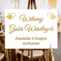 Witamy Gości weselnych - Personalizacja - imiona - data ślubu- Tablica weselna