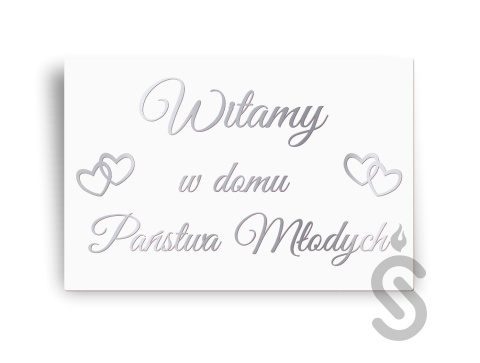 Witamy w domu Państwa Młodych - Tablica powitalna